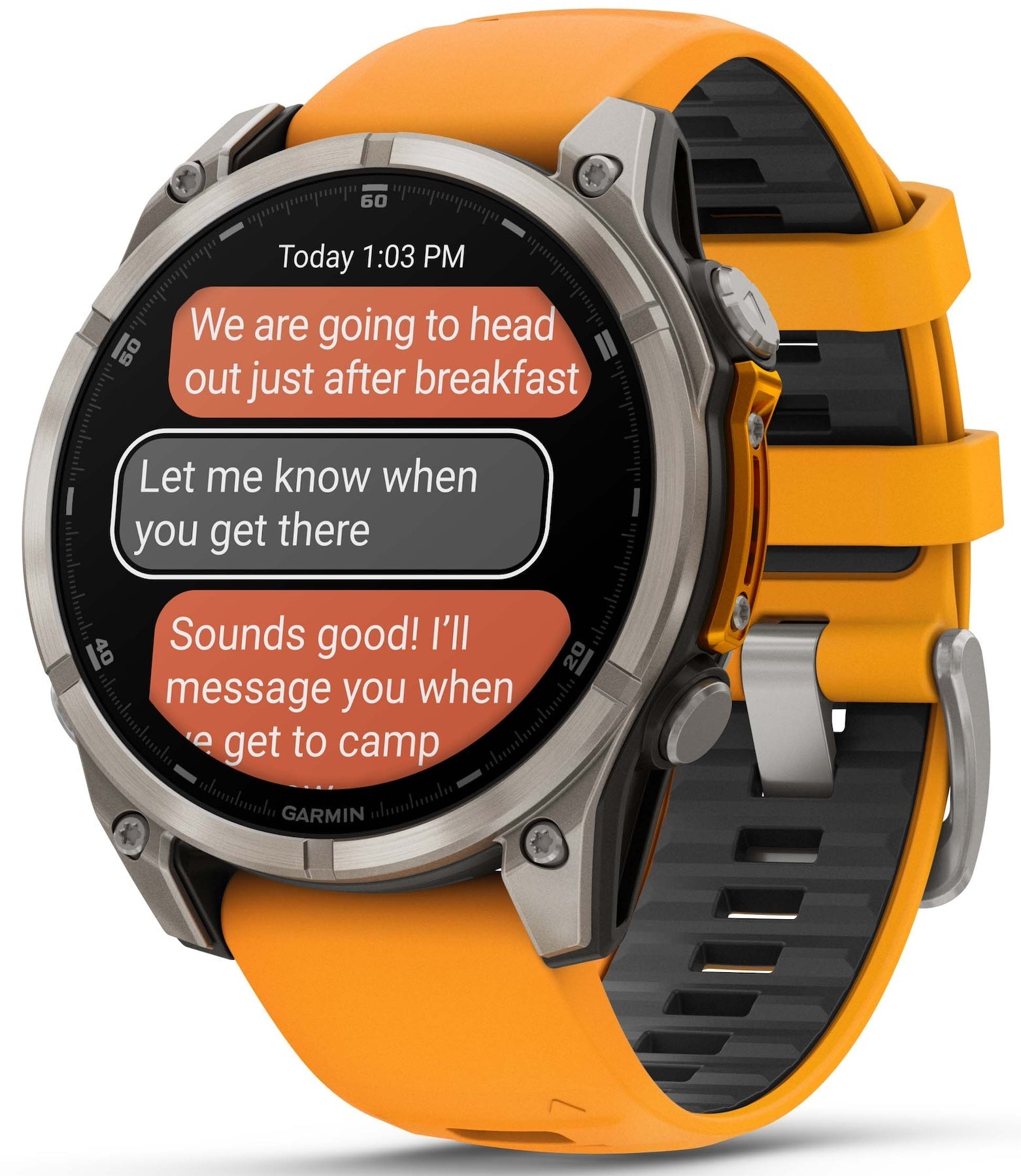 Garmin Fenix 8 47mm Sapphire AMOLED Titanium Spark Orange Graphite