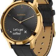 Garmin Watch Vivomove HR Premium Gold Black Leather 010-01850-AC