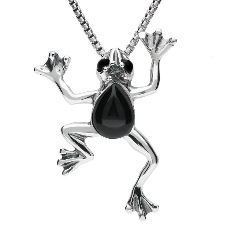 Silver frog pendant outlet