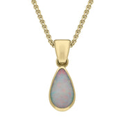 00034091 9ct Yellow Gold Opal Dinky Pear Necklace, P450.