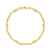 18ct Yellow Gold Twist Byzantine Handmade Bracelet C118BR