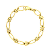 18ct Yellow Gold Handmade Cable Chain Bracelet C054BR