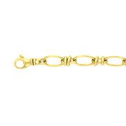 18ct Yellow Gold Handmade Cable Chain Bracelet