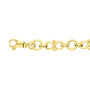 18ct Yellow Gold Infinity Link Handmade Bracelet