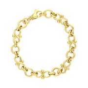18ct Yellow Gold Infinity Link Handmade Bracelet C122BR