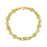 18ct Yellow Gold Multi Link Cable Chain Bracelet C064BR