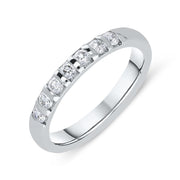 18ct White Gold 0.42ct Diamond 3mm Wedding Ring. CGN-099.