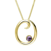 18ct Yellow Gold Blue John Love Letters Initial O Necklace, P3462.