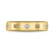 18ct Yellow Gold 0.15ctiamond Queen's Jubilee Hallmark 5mm Ring D