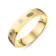 18ct Yellow Gold Diamond Jubilee Hallmark Collection 5mm Ring, R1193_5_JFH