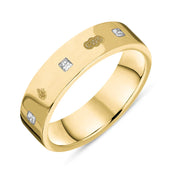 18ct Yellow Gold Diamond Jubilee Hallmark Collection Princess Cut 5mm ring, R1199_5_JFH