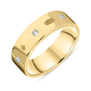 18ct Yellow Gold Diamond Jubilee Hallmark Collection Princess Cut 6mm ring, R1199_6_JFH