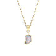 18ct Yellow Gold Opal Diamond Unique Necklace UPOP327