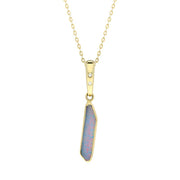 18ct Yellow Gold Opal Diamond Unique Necklace UPOP358