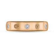 9ct Rose Gold 0.15ct Diamond King's Coronation Hallmark 5mm Ring