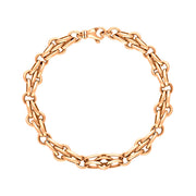 9ct Rose Gold Multi Link Cable Chain Bracelet C064BR