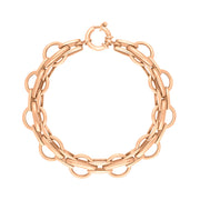 9ct Rose Gold Round Link Handmade Bracelet C145BR