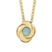 9ct Yellow Gold Opal Stone Windmill Necklace, P2534.