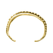 9ct Yellow Gold Whitby Jet Tentacle Bangle