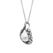 9ct White Gold Freshwater Pearl Bead Tentacle Necklace
