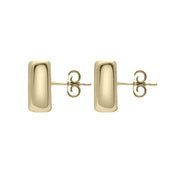 9ct Yellow Gold Lapis Lazuli Dinky Square Stud Earrings, E034.