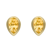 9ct-yellow-gold-sterling-silver-citrine-stepping-stones-pear-stud-earrings-e1294