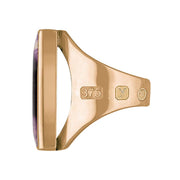 9ct Rose Gold Blue John King's Coronation Hallmark Medium Square Ring  R604 CFH