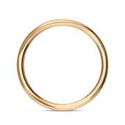 9ct Rose Gold 0.12ct Diamond King's Coronation Hallmark 3mm Ring
