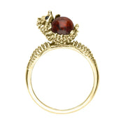 9ct Yellow Gold Amber Tiny Hedgehog Ring R1162