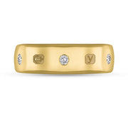 9ct Yellow Gold Diamond King's Coronation Hallmark 6mm Ring R1193_6 CFH