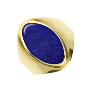 9ct Yellow Gold Lapis Lazuli Oval Ring