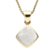 9ct Yellow Gold Mother of Pearl Dinky Cushion Necklace