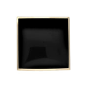 9ct Yellow Gold Whitby Jet Contemporary Square Brooch. M084.