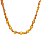 Baltic Amber Beaded Six Ball Necklace, N6046.