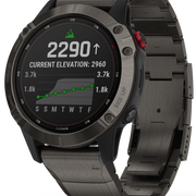 Garmin Watch Fenix 6 Pro Solar Titanium Carbon Gray DLC With Titanium DLC Band 010-02410-23