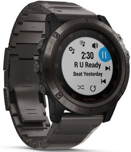 Garmin Watch Fenix 5X Plus Sapphire Carbon Grey Titanium Band D Blue John Gallery