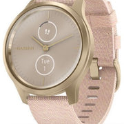 Garmin Watch Vivomove Style Light Gold Aluminium Case Blush Pink Nylon 010-02240-02