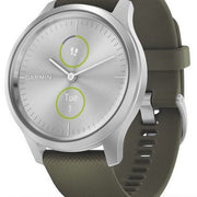 Garmin Watch Vivomove Style Silver Aluminium Case Moss Silicone 010-02240-01