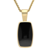 00032123 C W Sellors 9ct Yellow Gold Whitby Jet Barrel Shaped Necklace, P025.