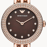 Emporio Armani Watch Two Hand Rose Gold Ladies AR11418