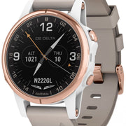 Garmin Watch D2 Delta S Aviator Watch Beige Leather Band 010-01987-31