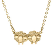 18ct Yellow Gold Two Sheep Necklace, N1141.