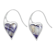 000173744 Sterling Silver Blue John Heart Hook Earrings, E2015.