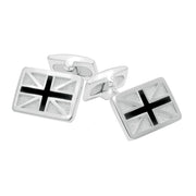 Sterling Silver Whitby Jet Union Jack Three Piece Set P2706 CL543 and R903