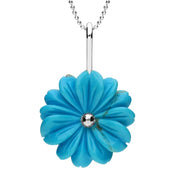 Sterling Silver Turquoise Tuberose Daisy Two Piece Set