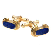 9ct Yellow Gold Lapis Lazuli Dodgem Cufflinks CL123