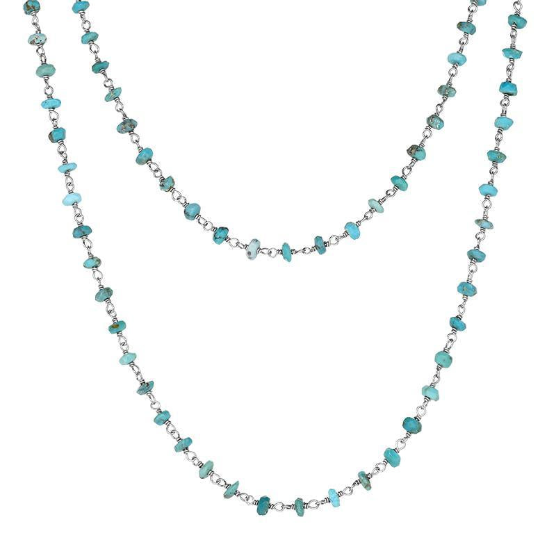 Turquoise Statement Necklace | Multi Strand Resin Necklace Jewellery –  Lottie Of London Jewellery
