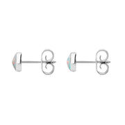 C W Sellors Sterling Silver Opal 5mm Classic Small Round Stud Earrings, E002.