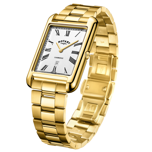 Mens gold rotary watch hotsell