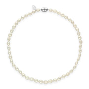 00180620 White Baroque Pearl 6mm Bead Necklace, N1120_16.